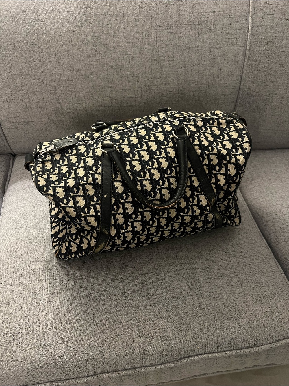 vintage 2000s dior oblique trotter bag